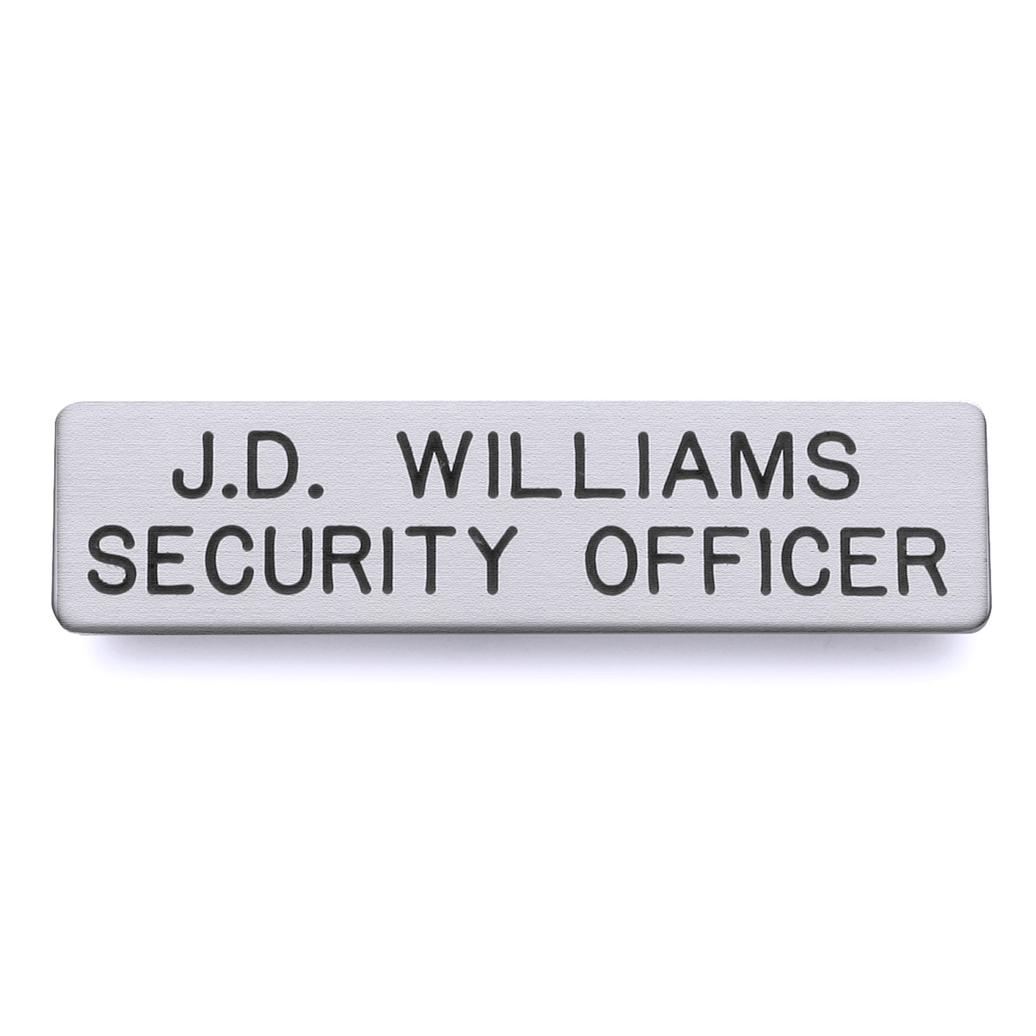 Name Plate, Silver (2.5\"X5/8\")